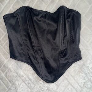 PLT Black Satin Corset